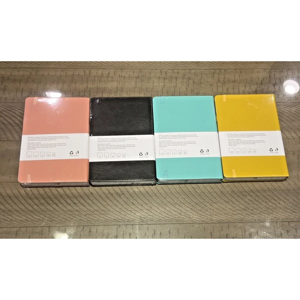 Lined Notebook 312 Numbered Pages Hardcover Leather Journal CHOOSE COLOR
